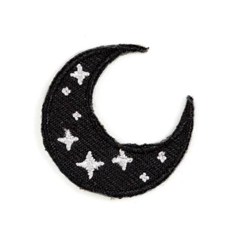 Crescent Moon Embroidered Sticker Patch
