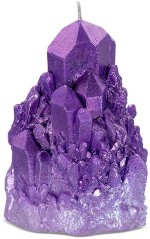 Zen Den Bohemian Gemstone Quartz Crystal Candles Amethyst purple